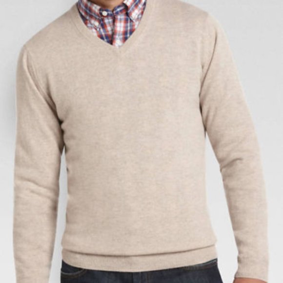 NIPPRONTO UOMO 100% CASHMERE SWEATER XXL-BEIGE